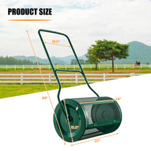 27" Compost Spreader, Peat Moss Spreader, Heavy Duty Metal Mesh Lawn Roller - product view 2