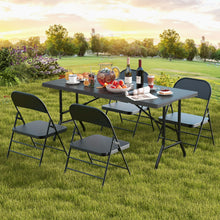 5ft Heavy-Duty Rectangular Folding Table with Handle - product view 2