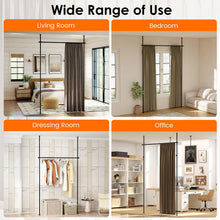 Room Divider Curtain Rod Adjustable 4-10 ft Height & 28-72 in Width - product view 2