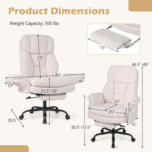 Criss Cross Legged Reclining Desk Chair with 5-Level Adjustable Armrests - product view 2