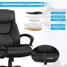 500 lbs Big and Tall Office Chair, Massage Executive Chair w/ 6 Vibrating Points - product view 4