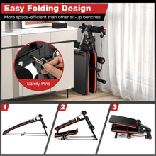 7 in 1 Sit up Bench, Foldable Workout Bench w/4 Position Adjustable Height - product view 3