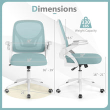 Ergonomic Desk Chair with Flip-up Arms & Lumbar Support - product view 3