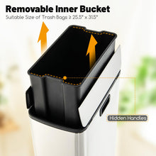 12 Gallon Stainless Steel Trash Can, Kitchen Waste Bin with Soft-Closing Wing Lids & Removable Inner Bucket - product view 3