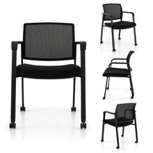 Waiting Room Chair Set, Rolling Office Desk Chairs with PU Wheels (2 / 4 / 6 / 8 / 10 / 12 Pack Options) - product view 5
