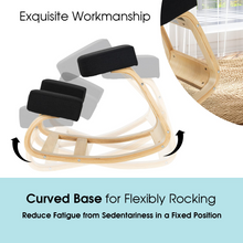 Kneeling Chair, Wood Posture Chair w/Soft Cushion - product view 4