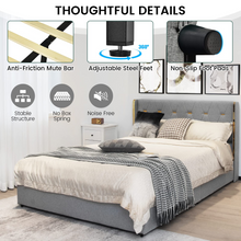 Queen/Full Size Upholstered Bed Frame with 4 Drawers - product view 4