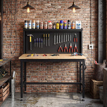 48" Heavy Duty Workbench with AC/USB Outlets and Pegboard - product view 3