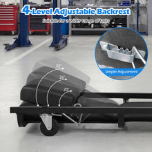 40 Inch Padded Rolling Creeper with Adjustable Backrest & Headrest - product view 3