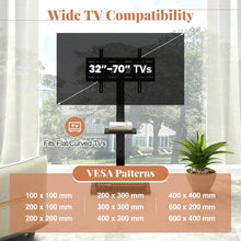 Floor TV Stand with Power Outlet, Universal TV Stand for 32-70 Inch TVs up to 110 lbs, Tilt & Height - product view 3