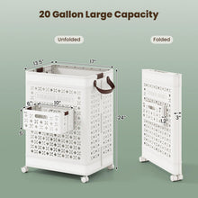 75L Collapsible Laundry Basket with Wheels - product view 3