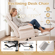 Criss Cross Legged Reclining Desk Chair with 5-Level Adjustable Armrests - product view 3