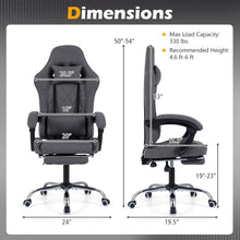 Ergonomic Gaming Chair with Linkage Armrests & Detachable Headrest for Home Office - product view 3