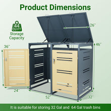 52"x32"x46" Outdoor Trash Can Storage - product view 3