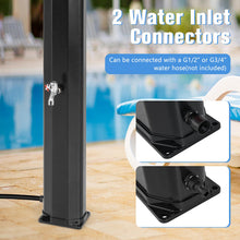 7.2 FT Solar Heated Shower, Outdoor Shower with Dual Swivel Shower Heads & 2 Foot Showers - product view 5