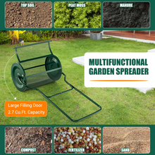 27" Compost Spreader, Peat Moss Spreader, Heavy Duty Metal Mesh Lawn Roller - product view 4