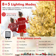 6FT / 7FT / 8FT Pre-Lit Snow Flocked Christmas Tree | Holiday Home Office Decoration - product view 4