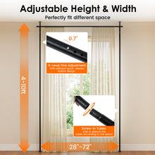 Room Divider Curtain Rod Adjustable 4-10 ft Height & 28-72 in Width - product view 4