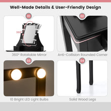 CHARMAID Makeup Vanity Desk with Lighted Mirror, 3 Color Lighting Modes, Adjustable Brightness, 3 Drawers - product view 5