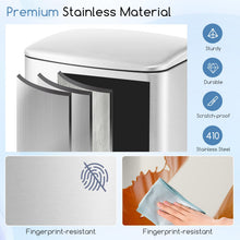 13.2 Gallon/ 50 Liter Trash Can, Stainless Steel Garbage Can with Lock Device & Foot Pedal, Stay Open Trash - product view 4