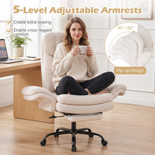 Criss Cross Legged Reclining Desk Chair with 5-Level Adjustable Armrests - product view 4