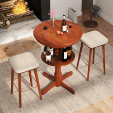 2 Tier Tall Round Dining Table with Pedestal Base - product view 4