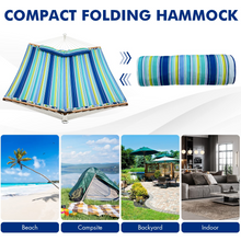 10.5 FT Hammock, Quilted 2 Person Hammock w/Detachable Pillow, 495LBS Capacity - product view 4