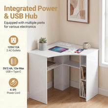 Triangle Computer Desk with Charging Station - product view 4