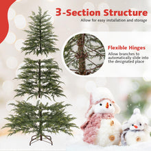 6.5FT / 7.5FT Pre-Lit Hinged Sparse Xmas Fir Tree with Multicolored LED Lights - product view 4