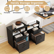 4-Drawer Lateral File Cabinet with Lock & 5 Rolling Wheels (2 Lockable) - product view 4