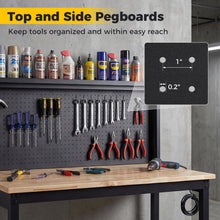 48" Heavy Duty Workbench with AC/USB Outlets and Pegboard - product view 5