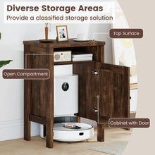 Robot Vacuum Storage Cabinet with Door and Open Shelf for Living Room Bedroom - product view 5