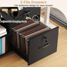 4-Drawer Lateral File Cabinet with Lock & 5 Rolling Wheels (2 Lockable) - product view 5