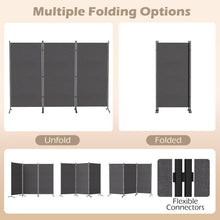 3 Panel Room Divider, 6FT Folding Privacy Screen - product view 5