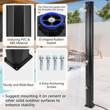 7.2 FT Solar Heated Shower, Outdoor Shower with Dual Swivel Shower Heads & 2 Foot Showers - product view 6