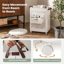75L Collapsible Laundry Basket with Wheels - product view 5