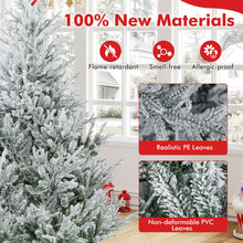 6FT / 7FT / 8FT Pre-Lit Snow Flocked Christmas Tree | Holiday Home Office Decoration - product view 5