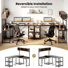 62" L-Shaped Computer Desk with Power Outlets - product view 5