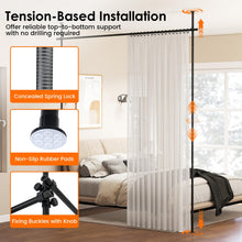 Room Divider Curtain Rod Adjustable 4-10 ft Height & 28-72 in Width - product view 5