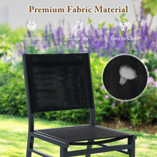Outdoor Patio Dining Chair, Armless Dining Chair with Breathable Fabric Seat & Backrest - product view 5