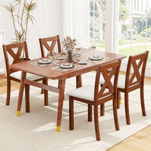 Wooden Dining Chair Set of 2/4 with Padded Seat and Curved Back - product view 5