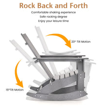 Outdoor Rocking Chairs for Porch - Waterproof HDPE Adirondack Rocker, 330lbs Weight Capacity - product view 5