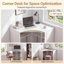 Triangle Computer Desk with Charging Station - product view 5