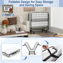 Folding Bed with Mattress for Adults, Twin Size Rollaway Beds for Guest, 75"x 38" - product view 5