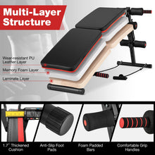 7 in 1 Sit up Bench, Foldable Workout Bench w/4 Position Adjustable Height - product view 5
