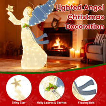 5 Ft Lighted Christmas Angel with Star Halo Spreading Wings - product view 7