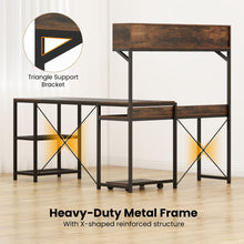 62" L-Shaped Computer Desk with Power Outlets - product view 6