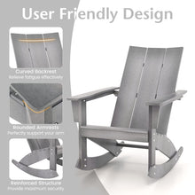 Outdoor Rocking Chairs for Porch - Waterproof HDPE Adirondack Rocker, 330lbs Weight Capacity - product view 6