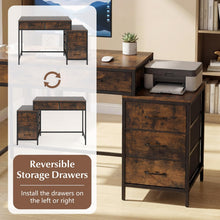 Reversible Computer Desk with 5 Drawers - product view 6