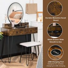 CHARMAID Vanity Set with Lighted Mirror - product view 7